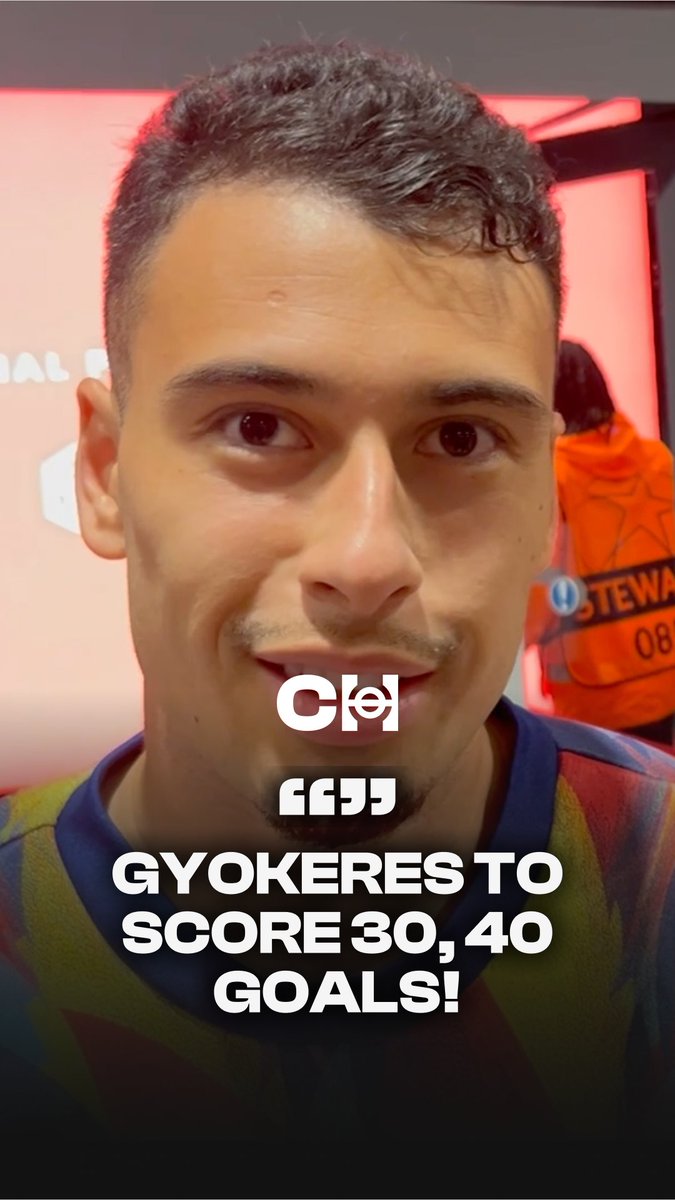 Gabriel Martinelli on Viktor Gyokeres: 🗣️ “We’re going to give him the ball as much as possible to make him score 30, 40 goals a season.”