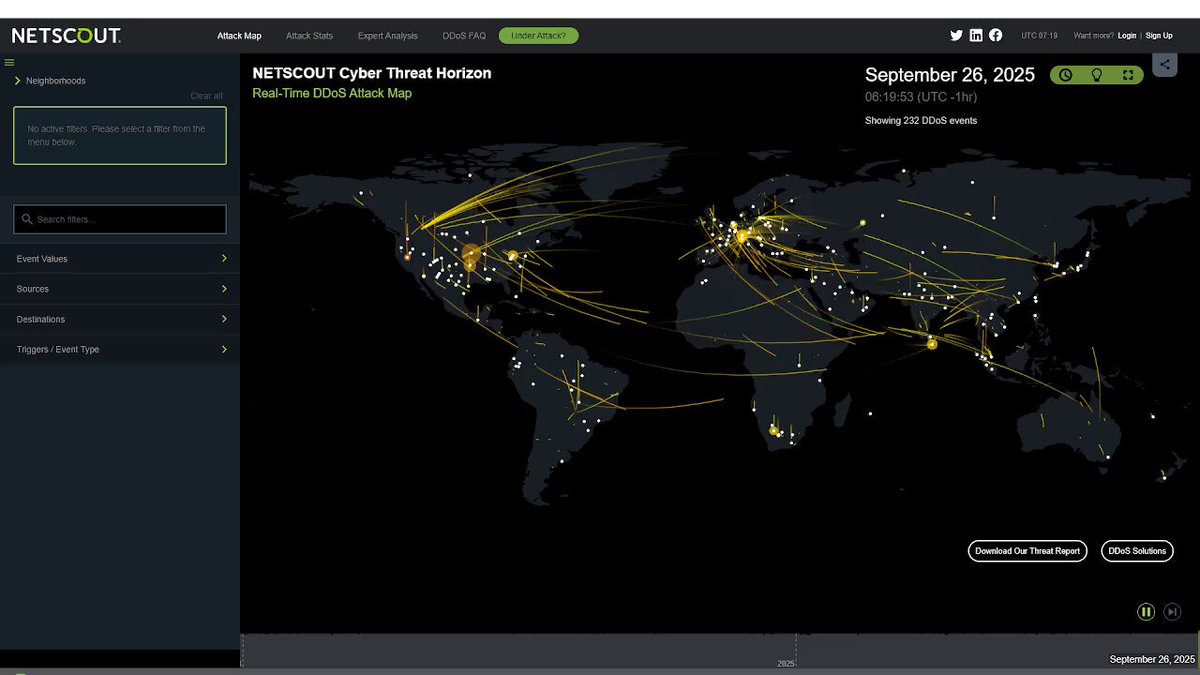 This is what cyberwarfare looks like showing DDoS and cyberattacks spreading in real time on an interactive map
