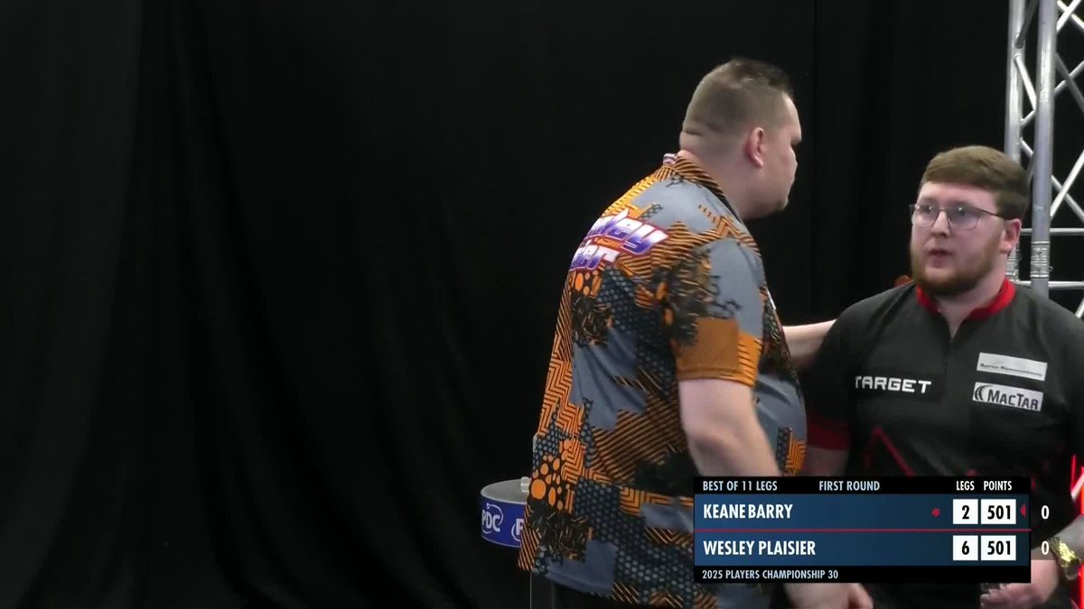 PLAISIER PREVAILS! Wesley Plaisier continues his good form from yesterday at the Mattioli Arena, averaging close to 100 in a 6-2 victory over Keane Barry! 📺 #PC30