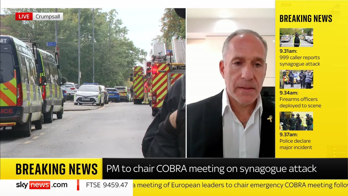 "This attack is a culmination of something the Jewish community have been fearing for two years". Raphi Bloom, attendee of the Heaton Park Hebrew Congregation Synagogue speaks to Sky's JayneSeckerSky after the synagogue attack in Manchester.