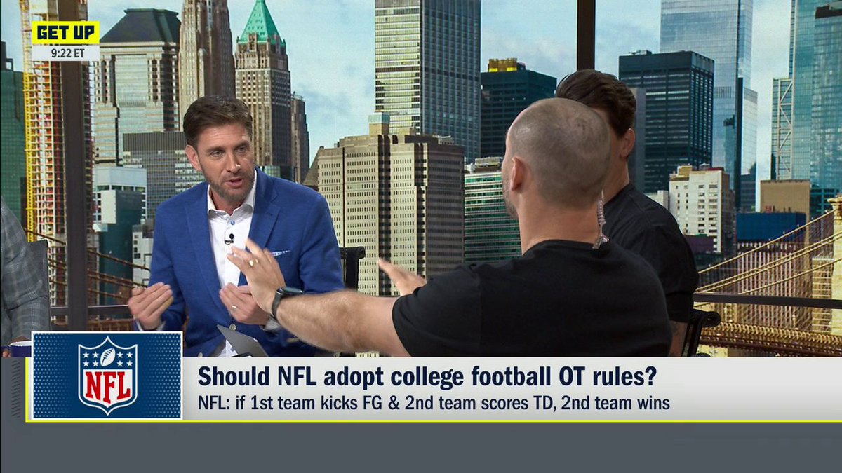 .Mike Greenberg and Will Compton weigh in on whether the NFL should adopt college football OT rules 👀