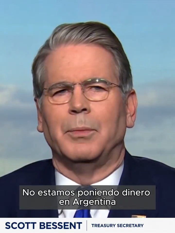 "Swap": Por las declaraciones de Scott Bessent sobre Argentina