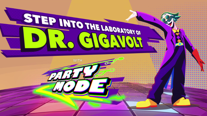 Discover the Party Mode in Just Dance 2026! Turn your living room into a co-op dancefloor with this fun family mode. Play solo or team up with up to 6 players, and react fast to Dr. Gigavolt’s disruptors in flexible-length game sessions accessible to all! 🎉