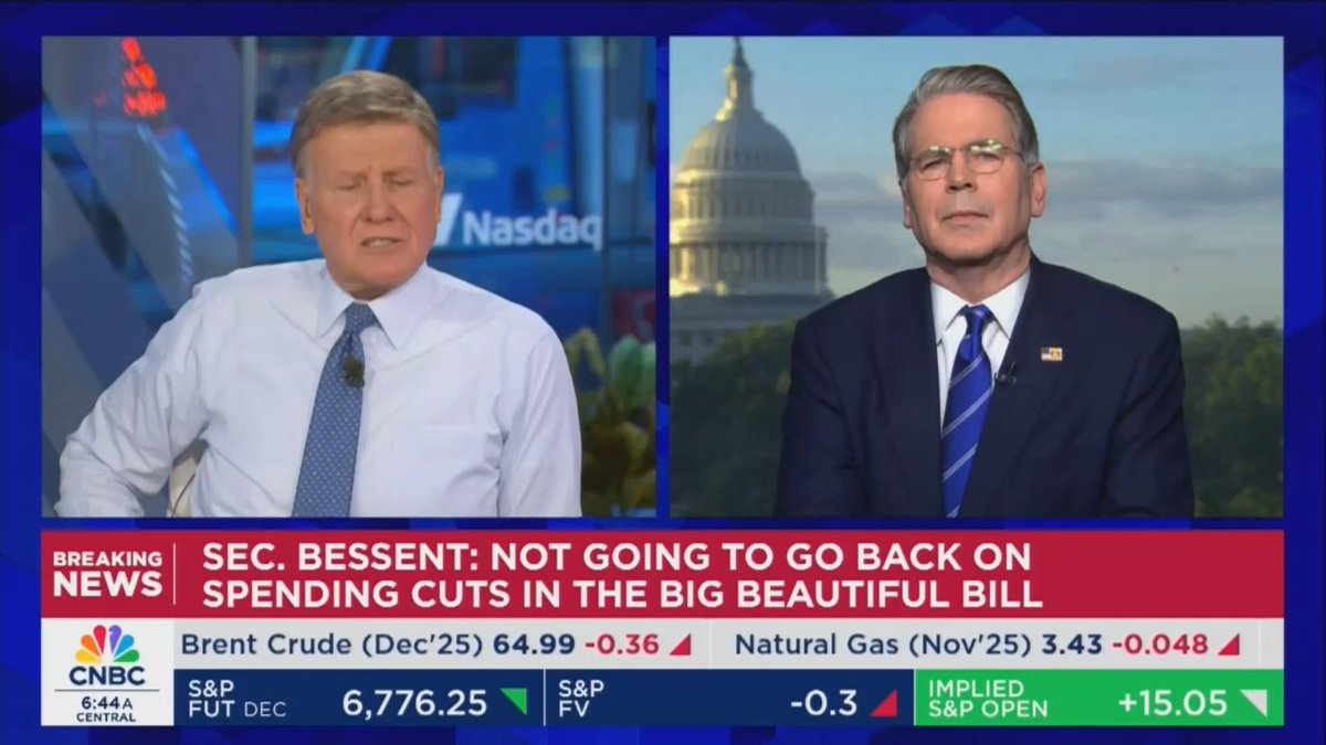 Q: How do you do can you justify us helping Argentina? Some of our wealthy Americans have interests down there and Trump is helping them. Should we be doing this? Trump's Treasury Secretary: Well, first, first of all, this, uh, this trope that we're helping out wealthy Americans couldn't be more false. America first doesn't mean America alone.