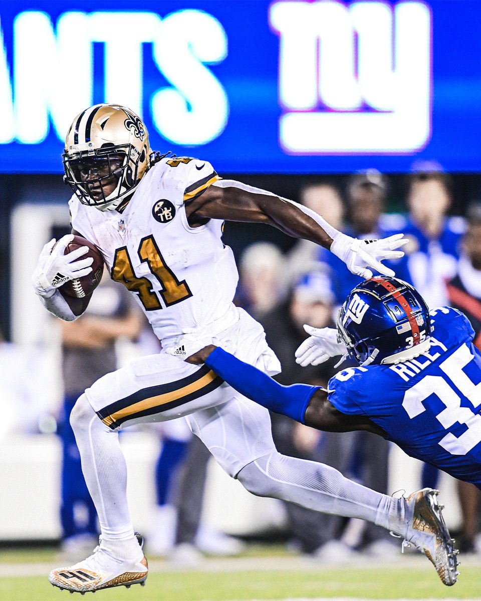 Saints v. Giants, 2018: When AK scored 3 TDs and kept running & running & running out of Metlife Stadium 😂 📺 #NYGvsNO Sunday at Noon on CBS