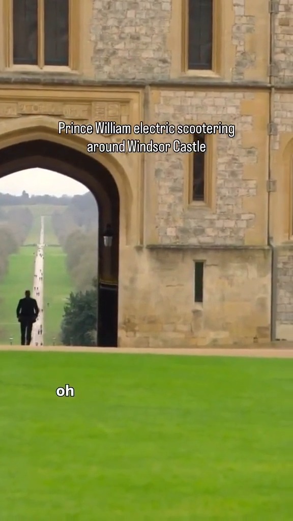 #PrinceWilliam revealed that he gets around Windsor Castle on an electric scooter while appearing with Eugene Levy on an episode of The Reluctant Traveler. 📷: AppleTV+