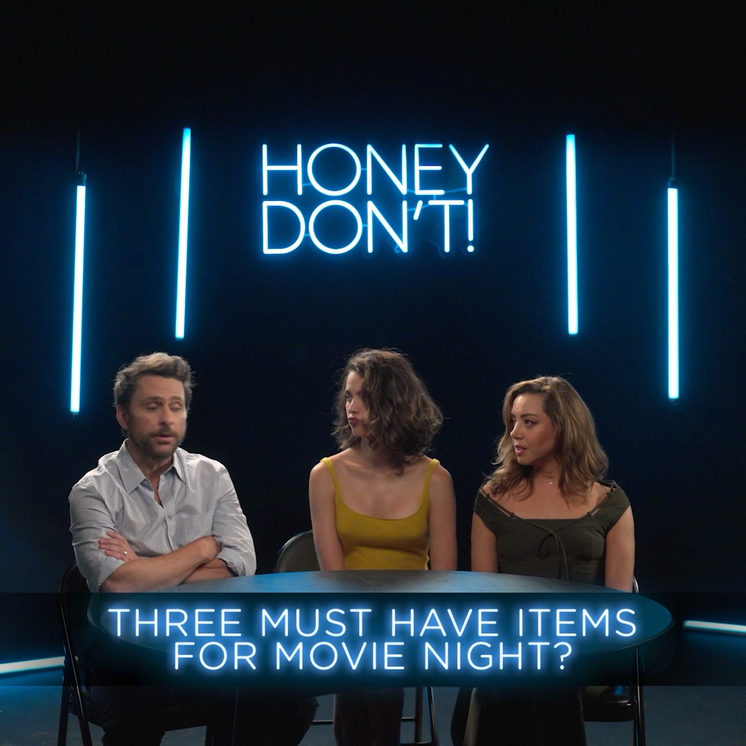 Margaret Qualley, Aubrey Plaza, and Charlie Day reveal their perfect HONEY DON’T! movie night🍿✨ HONEY DON’T! is available to own or rent now.