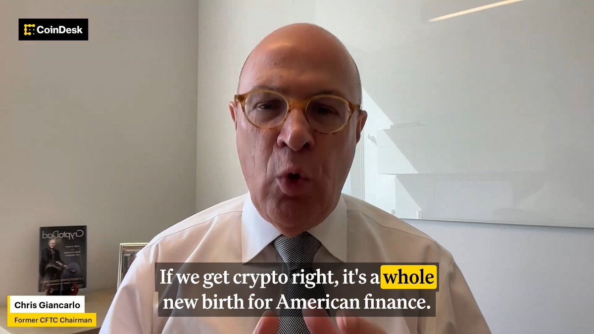🇺🇸 REGULATION: Former CFTC Chairman Chris Giancarlo expresses his view on crypto as "a whole new birth for American finance" and a potential way for the U.S. to get out of debt.