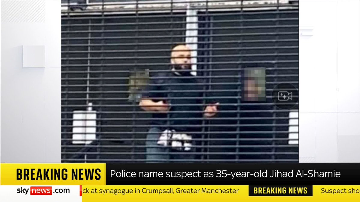 BREAKING: Counter Terrorism Police have confirmed the name of the suspect in the Manchester synagogue attack as 35-year-old Jihad al Shamie. They have also announced that there are now three people in custody in relation to the attack. Read more: