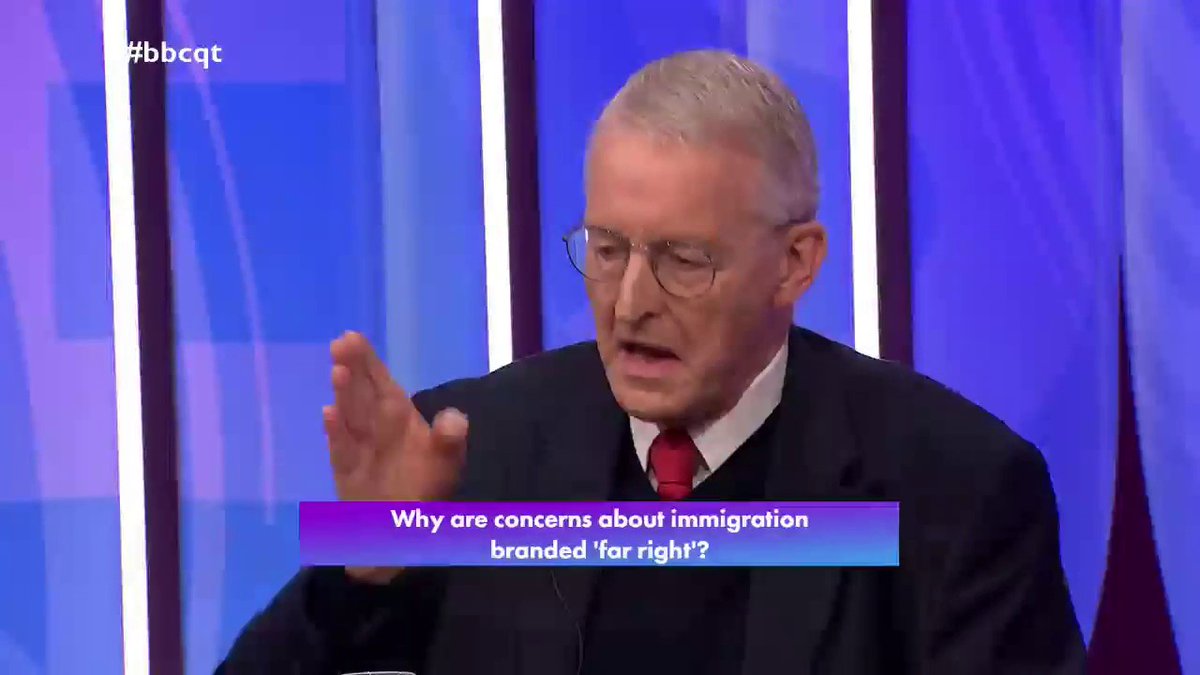 “There are enough people out there who want to divide the nation, we should be trying to bring people together” Labour’s Hilary Benn says controlling migration is “right and proper” but calls for a “sensible debate”, saying scrapping indefinite leave to remain is “immoral” #bbcqt