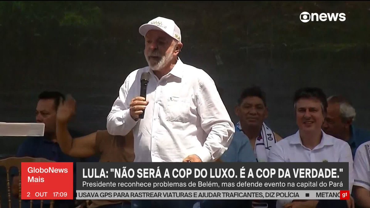 “Eu sei os problemas de Belém, sei o problema de drenagem, da pobreza, mas por que nós aceitamos o desafio de fazer a COP lá? Porque é preciso mostrar para o mundo o que é a Amazônia, o que é o Pará. Não será a COP do luxo, é a COP da verdade. O que nós queremos saber é se os presidentes do mundo estão preocupados com a questão climática. Eles têm que saber como é que a gente vive, e .eu falei para a Janja: ‘Não vou para hotel. Vou dormir num barco, porque enquanto os gringos estiverem dormindo, eu estarei pescando. Quem sabe eu consiga pegar um filhote, um pirarucu”, disse o presidente Lula ao defender a realização da COP30 em Belém. ➡ Assista ao #GloboNewsMais: #GloboNews