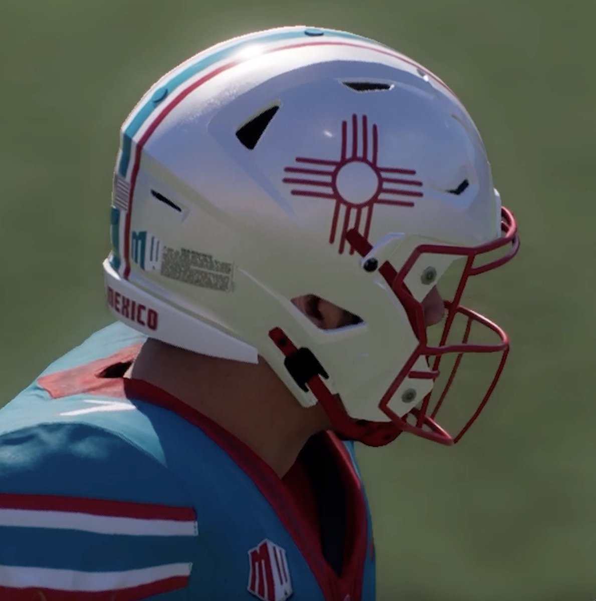 The Zia Helmet. In The Game. 🔥😮‍💨 #GoLobos | 🐺⬆️ | EASPORTSCollege