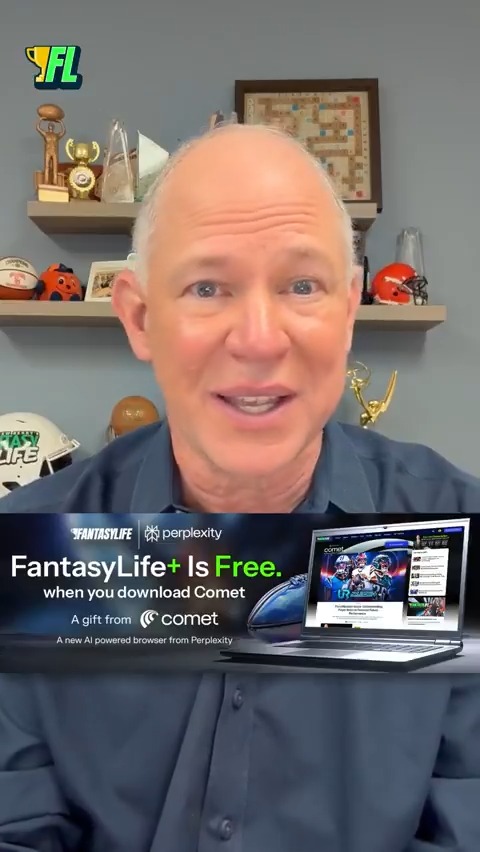 Get FantasyLife+ for FREE!! 👀 Our friends at Perplexity are buying new subscribers 1 year of FL+ Tier 2! All you have to do is download Comet — their NEW, super fast, AI-powered web browser. Go to follow the 2-min step-by-step guide & you’re set!