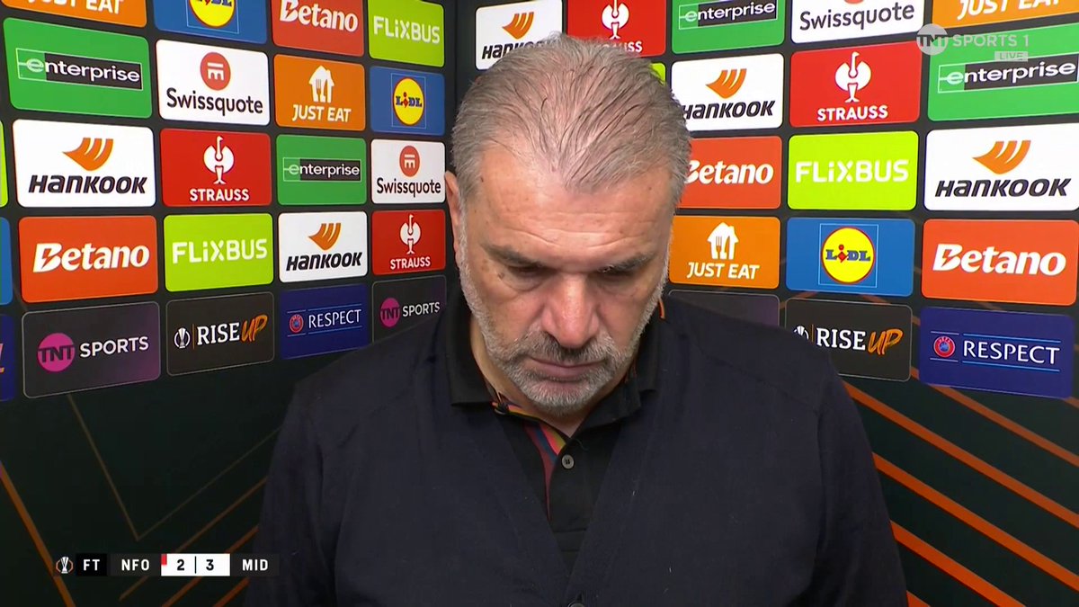 "Nothing surprises me in football anymore" 😳 Ange Postecoglou responds to the loss and "sacked in the morning" chants from Nottingham Forest fans 🗣️ 🎙️ Becky Ives | 📺 TNT Sports &amp; discovery+ UK