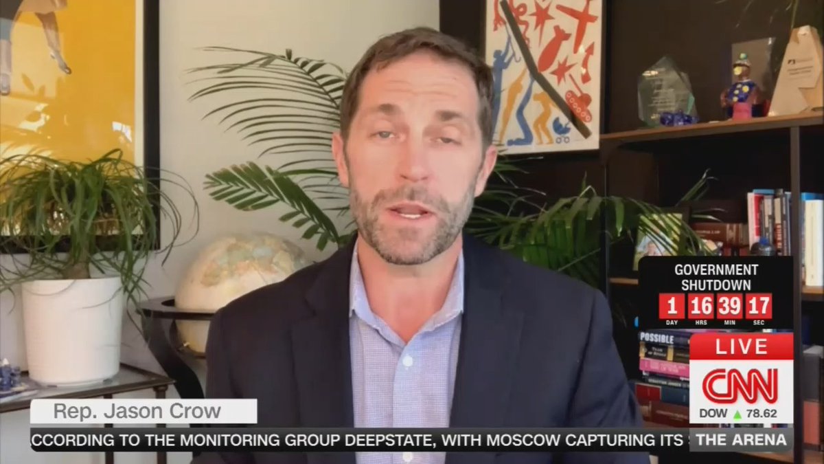 Rep. Crow: Trump views the world through a lens of what he can get out of it, either politically or for his bank account. While Americans are struggling, Trump has added a reported $2 billion to his net worth. Of course he views this as an opportunity to get something for him, or to enact retribution on his opponents. Everybody else who gives a damn about Americans is trying to figure out how we end this shutdown and save people's health care