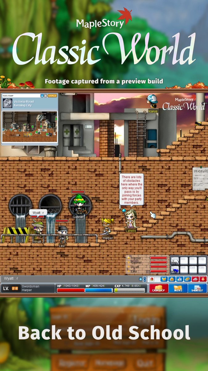 Let's jump back to old school and reminisce what MapleStory used to look like! Who else is pumped for Classic World and ready to KPQ? 👀