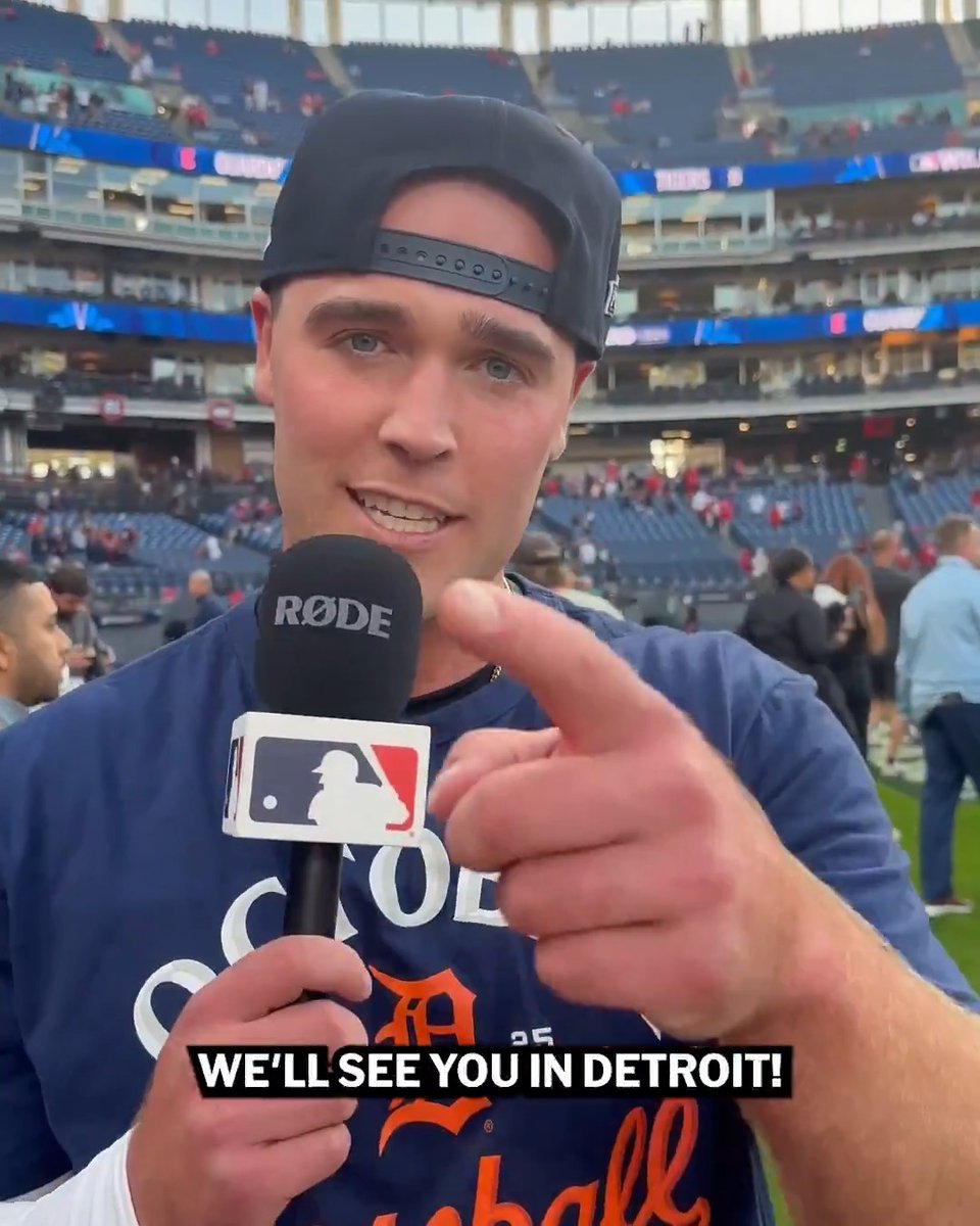 Kerry Carpenter and the @Tigers are bringing #Postseason baseball back to Detroit! 🤩