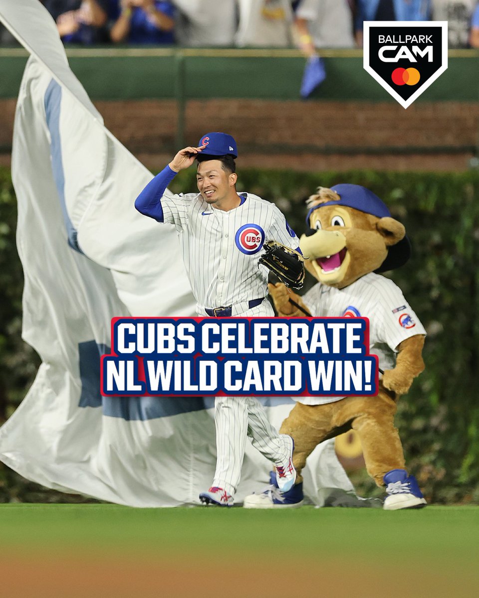 The sound of the Wrigley faithful celebrating the Chicago Cubs' first #Postseason series victory since 2017! 📹 Mastercard #BallparkCam