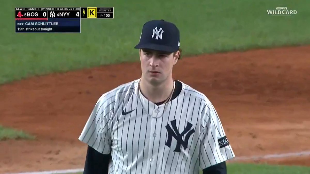¡Cam Schlittler haciendo historia en Yankee Stadium, es el primer jugador de la franquicia de los Yankees en conseguir 12 ponches en su debut de #Postseason! 🔥