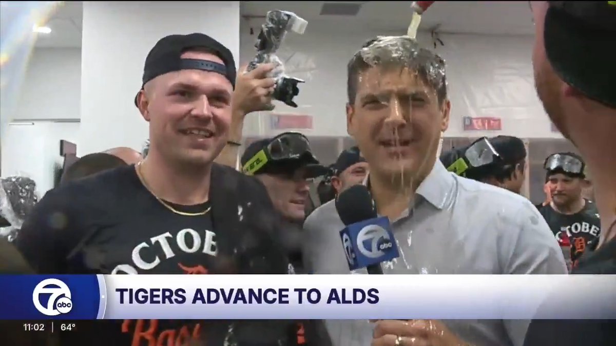 The Tigers got their revenge against the Guardians, celebrating their Wild Card series win in the same place their season ended a year ago. "We hear a lot about 15 and a half games, but we're going to Seattle and they're not," Kerry Carpenter said.