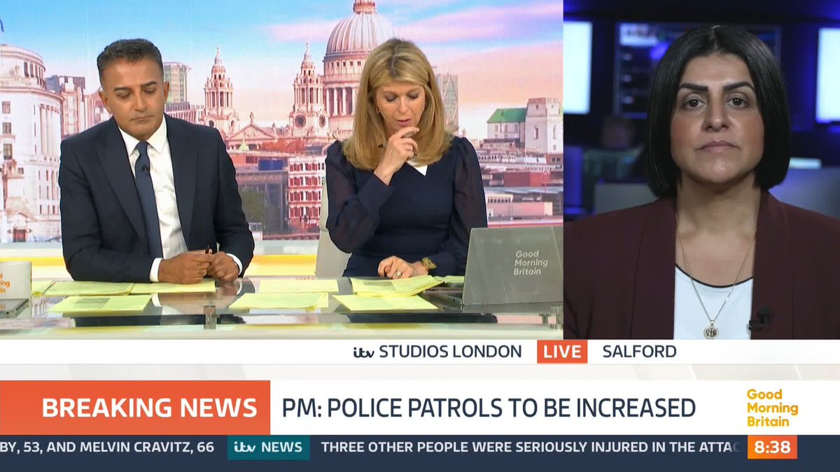 'What can you tell the Jewish community this morning that you're going to do now to keep them safe?' Home Secretary Shabana Mahmood is challenged on what the government will do in the aftermath of the Manchester synagogue attack.