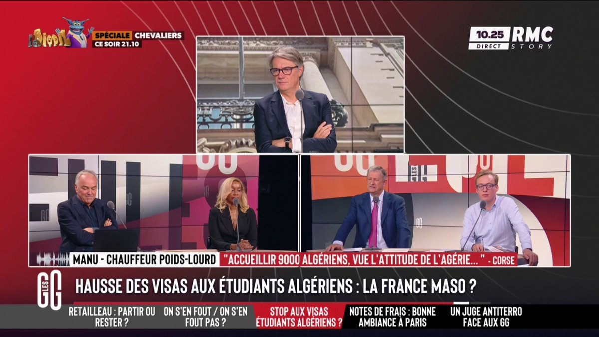 🇩🇿 Hausse des visas aux étudiants algériens : "On est un pays de péripatéticienne." 📞 Manu, chauffeur poids-lourds, au 3216 : "Dans quel autre pays on voit ça ? On est un pays qui se couche, qui baisse son pantalon. Il fallait être ferme et dire on ne prend personne." #GGRMC