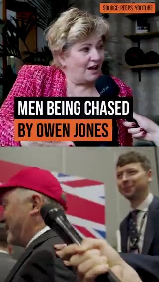 Apparently questioning Emily Thornberry about Israel's genocide is "misogyny". I don't "chase" any men, she says. Well, it's the first time I've been accused of that.