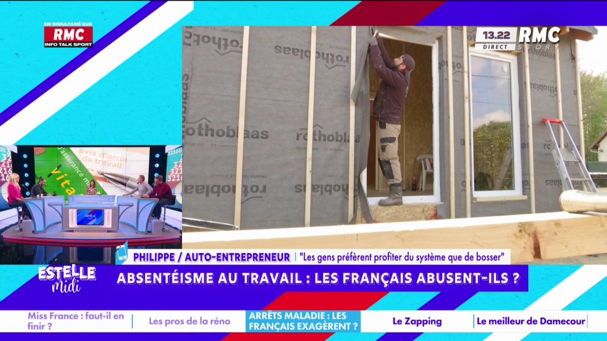 👨💻 Absentéisme au travail 📞 Philippe : "Le travail c'est la santé ! Quand est-ce que les gens comprendront ça... Je livre les journaux la nuit, je suis jardinier la journée et je travaille 70h/semaine et je gagne 2 200€ ! Beaucoup de gens abusent !" #EstelleMidi