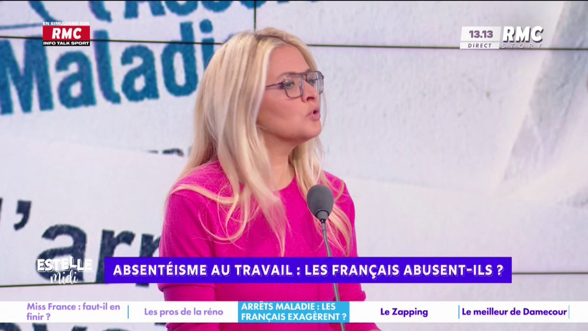 👨💻 Absentéisme au travail 🎙️ Carine Galli : "Il y a énormément d'excès ! Les employés de la mairie de Paris ou Marseille ne vont pas à la mine... Quand tu vois les horaires pour appeler ! 10h-12h et à 11H50 il n'y a plus personne qui décroche !" #EstelleMidi