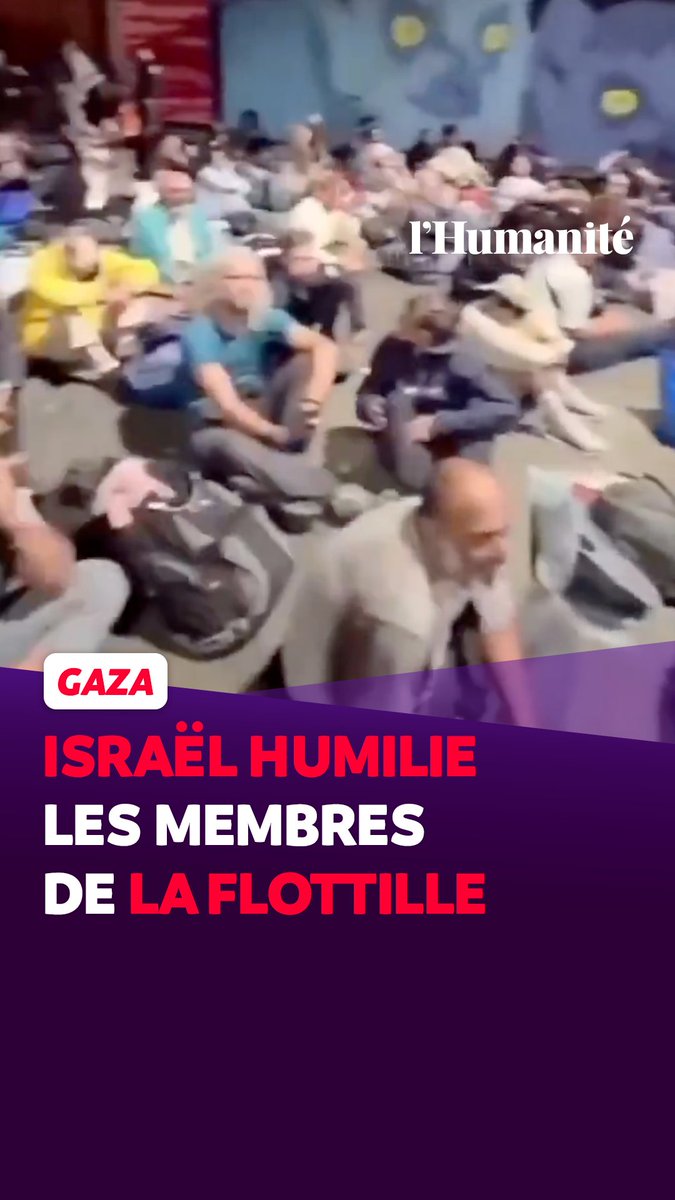 35 citoyens français ont été arrêtés illégalement par l'armée israélienne lors de l'arraisonnement des navires de la Global Sumud Flotilla, le 1er octobre. Leurs avocats vont déposer plainte pour "détournement de navire" et "détention arbitraire" ➡️