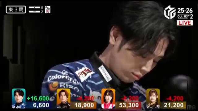 #Mリーグ 2025-26試合ダイジェスト📹 東3局2本場、#仲林圭 選手の倍満ツモ! ここまで苦しい展開の仲林選手 ドラの🀟を3枚使いの🀞🀠🀡待ちのリーチにたどり着く! タンヤオも平和もつく高め🀞ツモ! 4000・8000のアガリで2着目に浮上! 👇今すぐ無料視聴