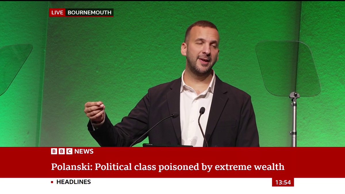 "We must end this failed privatisation experiment, it will save us money," Green Party leader Zack Polanksi tells his party conference "It is time for a party that will tax the assets of the one per cent," he adds Follow live: