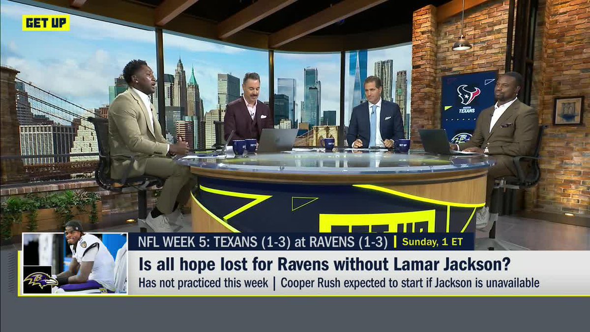 .Harry Douglas believes the Ravens are "toast" without Lamar Jackson against the Texans 😳