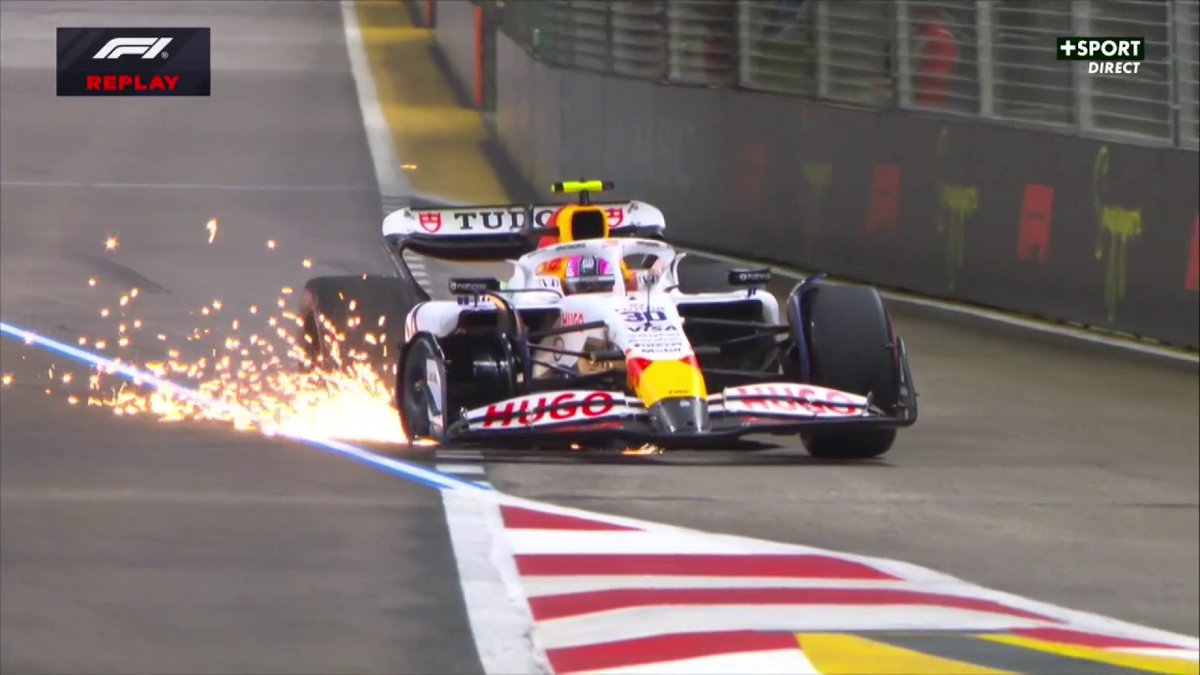 Nouveau drapeau rouge provoqué, cette fois, par Liam Lawson ❌🚩 #SingaporeGP #F1