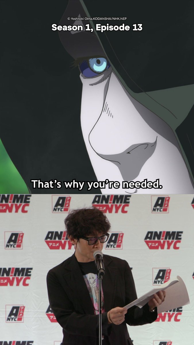 The Japanese voice actors Kenjiro Tsuda and Reiji Kawashima brought To Your Eternity to life at Anime NYC with this incredible live dub performance! ✨ To Your Eternity Season 3 premieres tomorrow!