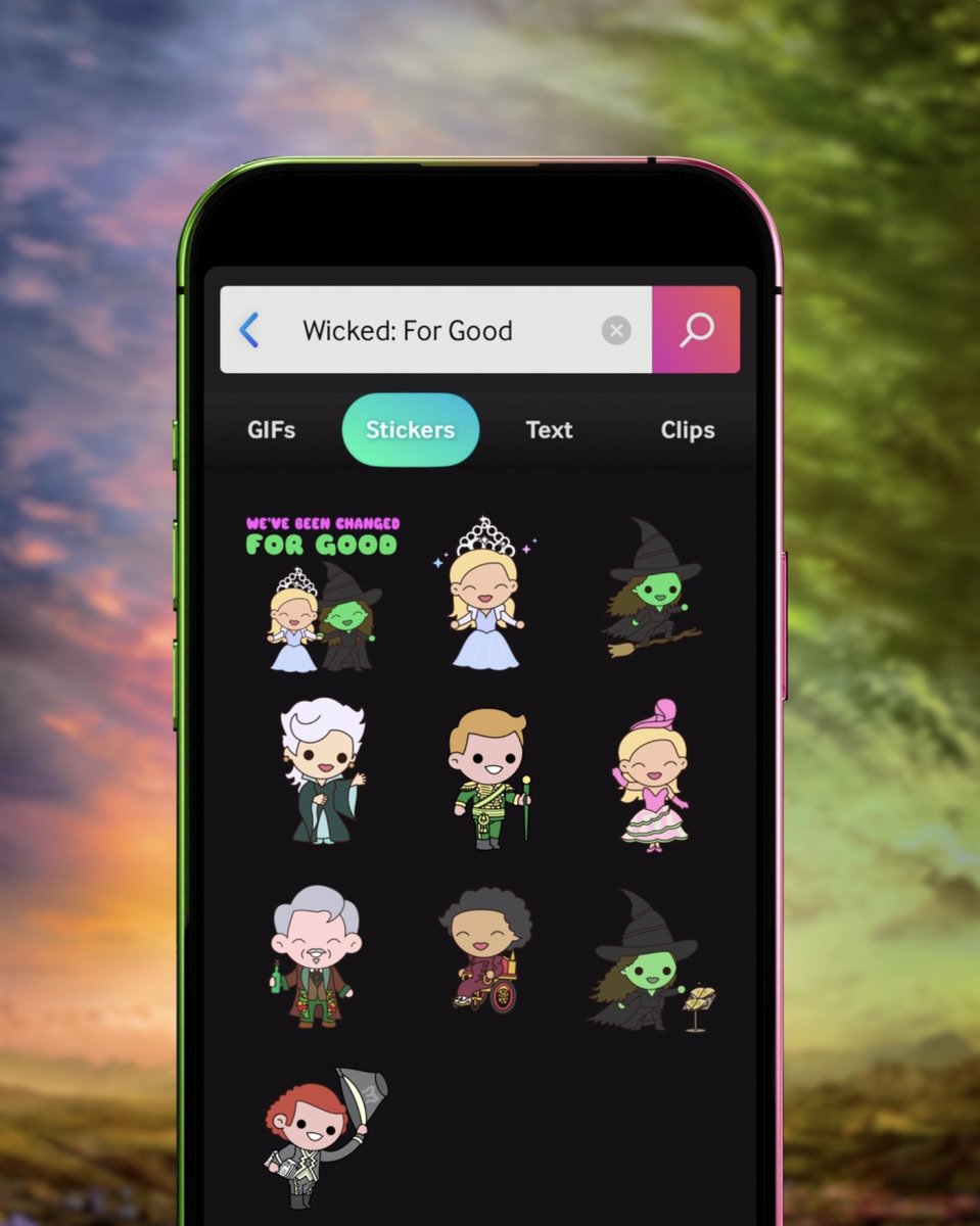 Add some magic to your stories! 💫 New 100% Soft • ᴗ • Wicked: For Good stickers are now available on GIPHY!