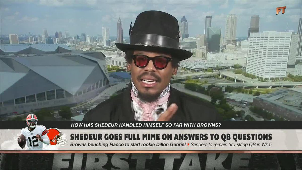 .Cam Newton weighs in on Shedeur Sanders' "mime" response to questions about the Browns' QB position.