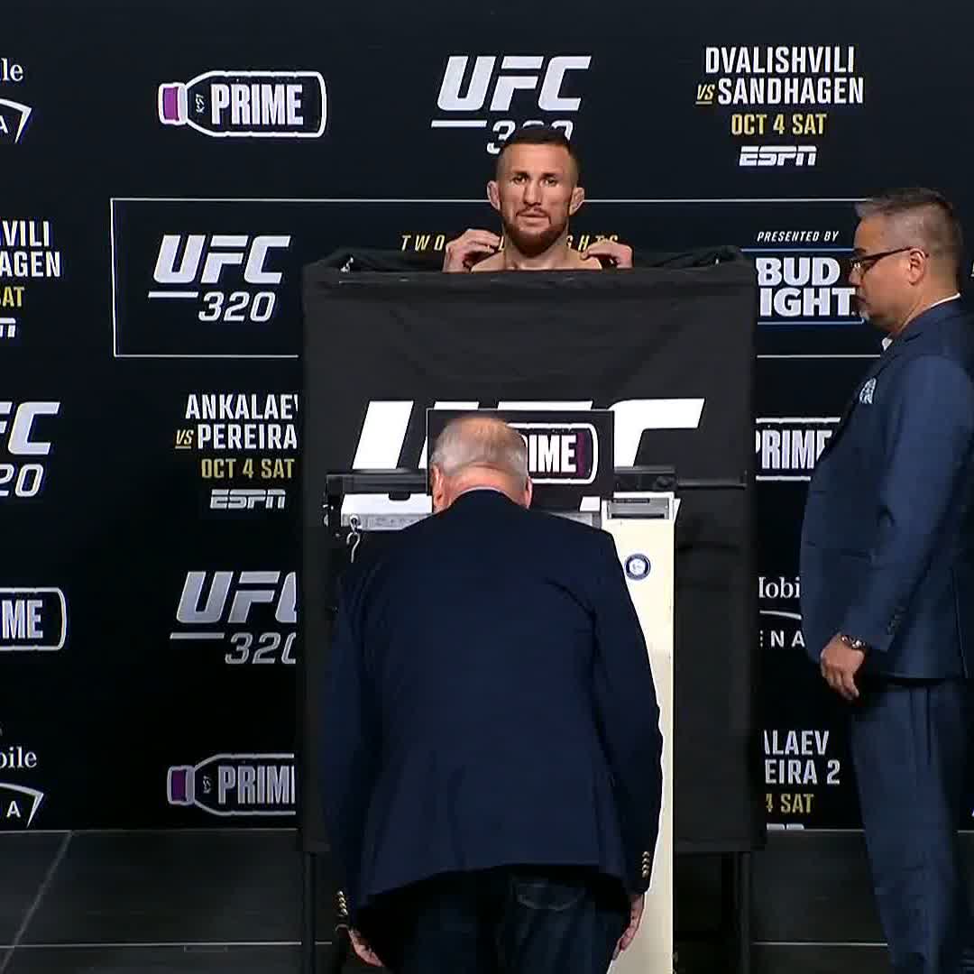 Don’t doubt the Machine 💪 Merab “The Machine” Dvalishvili enters at 135 lbs in the co-main event! [ #UFC320 | LIVE TOMORROW 10pmET on @ESPN PPV ]