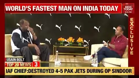 #EXCLUSIVE | World's fastest man Usain St. Leo Bolt reveals that he would have been a cricketer if he were not an athlete. He also names Virat Kohli as relay teammate. Listen in. #NewsToday | @SardesaiRajdeep Rahul Rawat