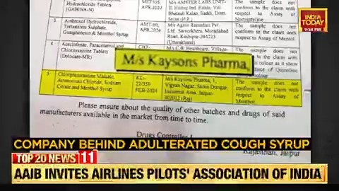 Cough syrup killing children? Cough syrup makes given clean chit; radar shifts from manufacturers to prescribers #NewsToday | @SardesaiRajdeep @milan_reports
