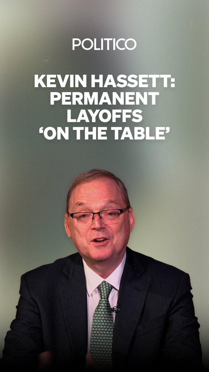 White House National Economic Council Head Kevin Hassett says permanent layoffs are “on the table” for federal employees. Listen to his full interview with our @dashaburns on this week’s episode of #theconversation, out now: