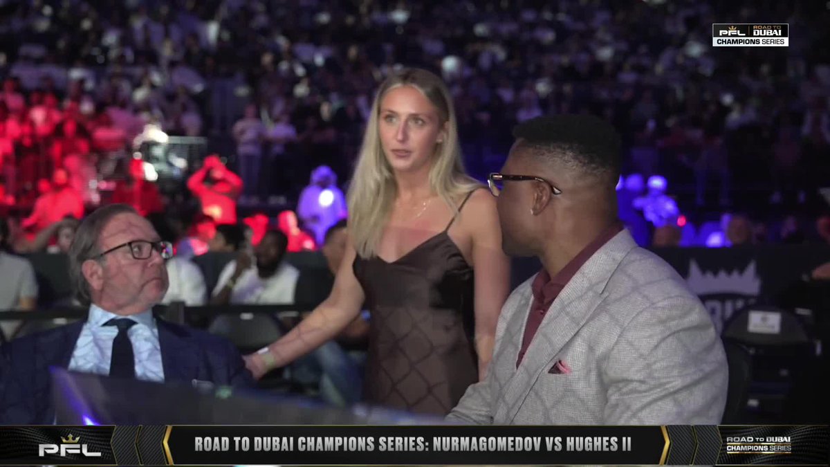Dakota Ditcheva and Francis Ngannou are in the house tonight! #RoadToDubai | LIVE NOW | Streaming on the ESPN App