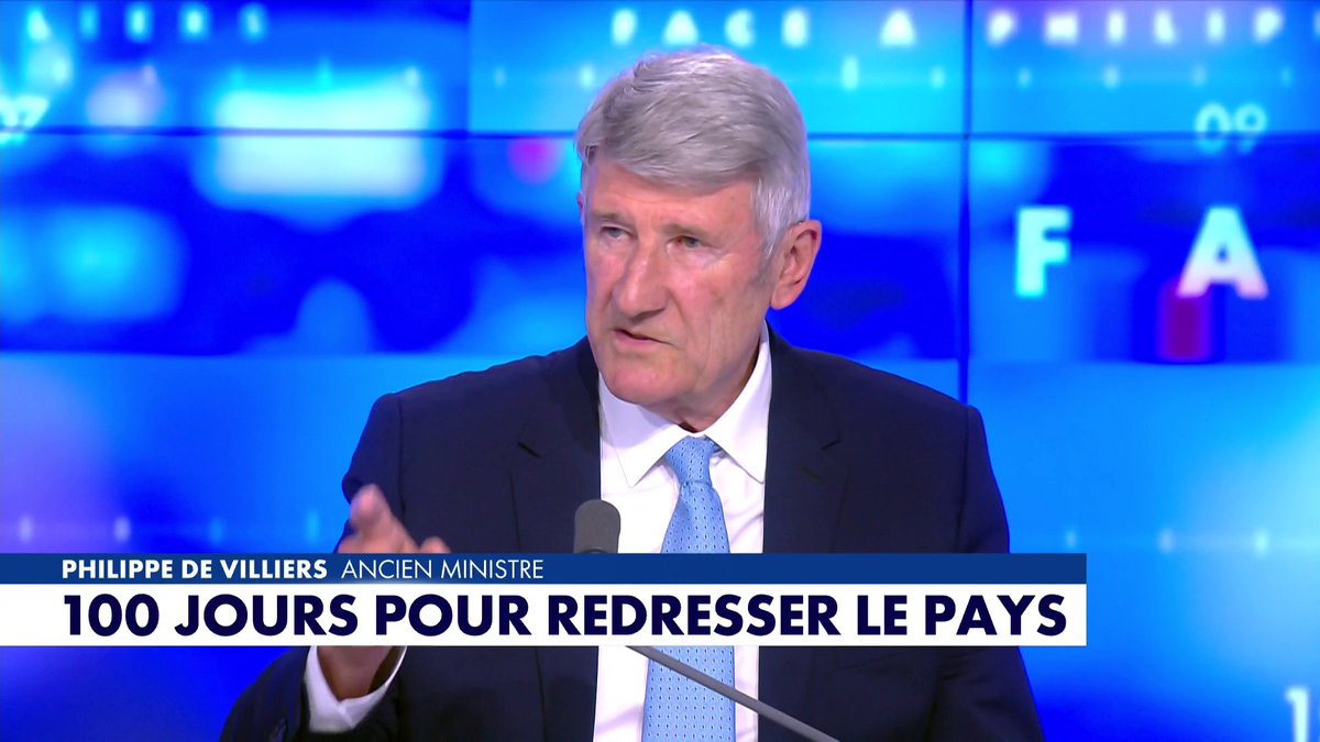 Philippe de Villiers présente ses idées pour redresser le pays, notamment le rétablissement des frontières et le renvoi d’étrangers sous OQTF, dans #FaceaPhilippeDeVilliers