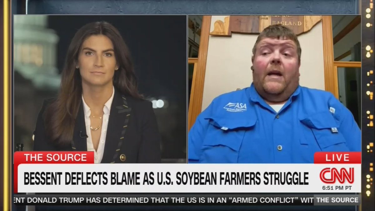 Soybean farmer: China not purchasing US soybeans is hurting prices and it is causing lots of uncertainty for our industry as a whole. Soybeans are the largest ag product that is exported from the US, so this is a big deal. Biggest customer of our biggest ag product