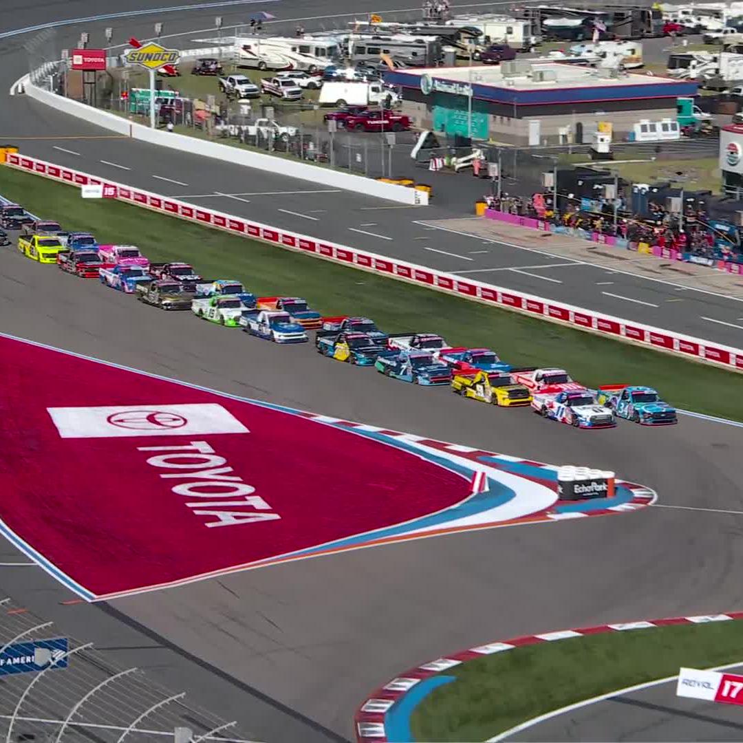 The green flag flies at the ROVAL, but we have trouble early! Multiple playoff drivers are involved.
