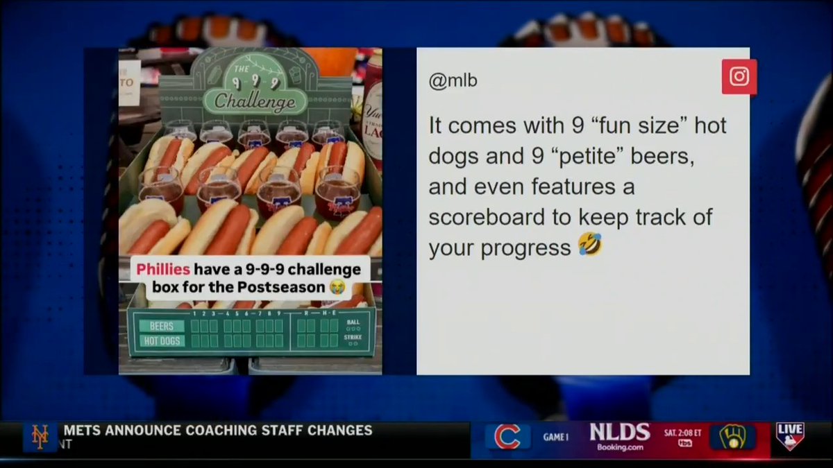 The Phillies are offering a fan-friendly "9-9-9" challenge for the #Postseason 😂