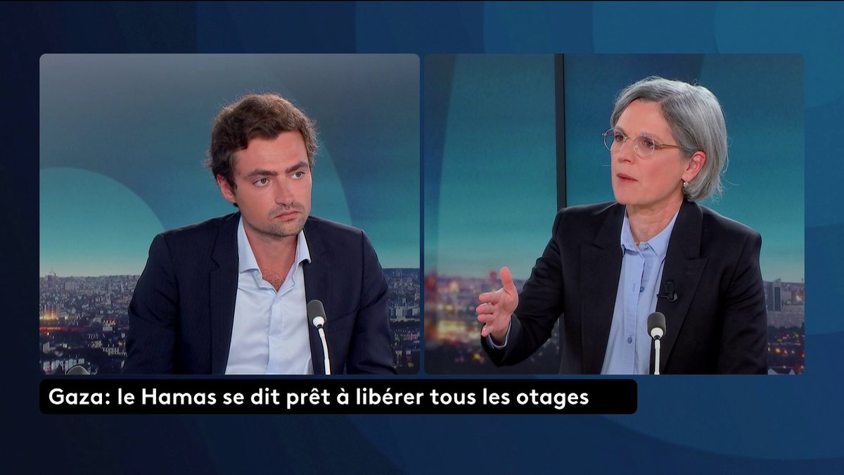 - "Si on ne mobilise pas les autorités politiques de Gaza, c'est les mettre sous statut de vassal". - "Quand vous dites qu'il faut s'adresser aux 'autorités politiques de Gaza', lesquelles ?" 🗣️ Débat entre Sandrine Rousseau et Nathan Devers, à la suite de l'annonce du Hamas sur la restitution possible des otages. #LePourEtLeContre #canal16