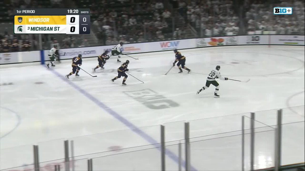 Porter Martone wasting no time making his name known in East Lansing! Spartans strike first 35 seconds in.