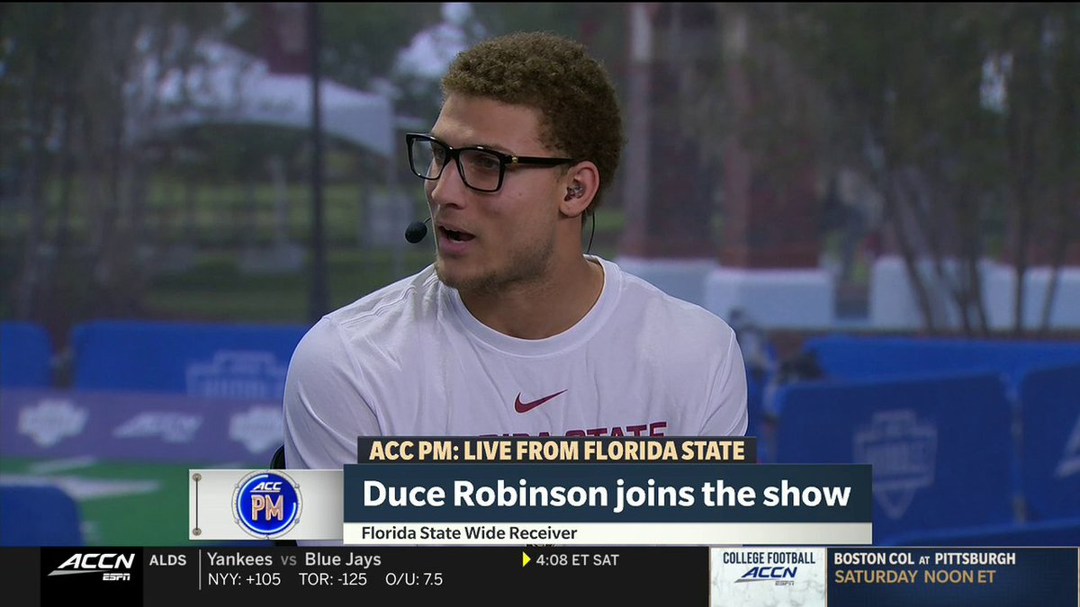 Surreal moment for FSU Football's Duce Robinson to now be a part of the historic Florida State-Miami rivalry 🍢