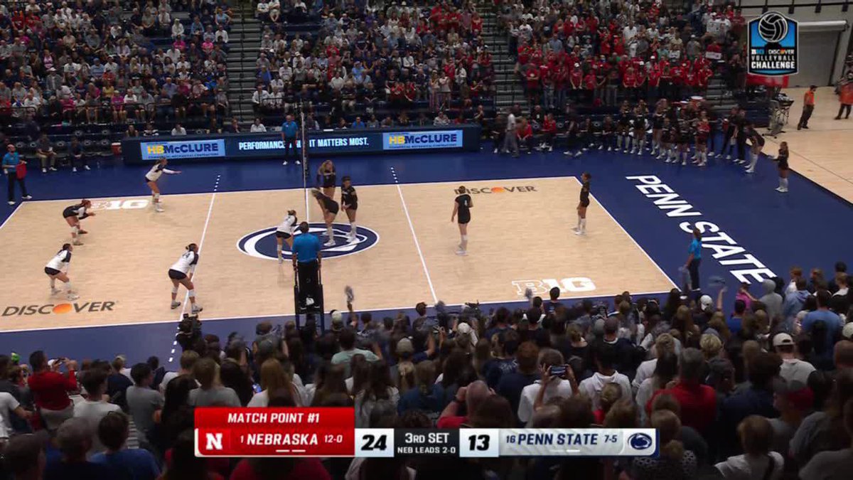 IT’S A SWEEP IN REC HALL FOR THE HUSKERS 🧹 #GBR